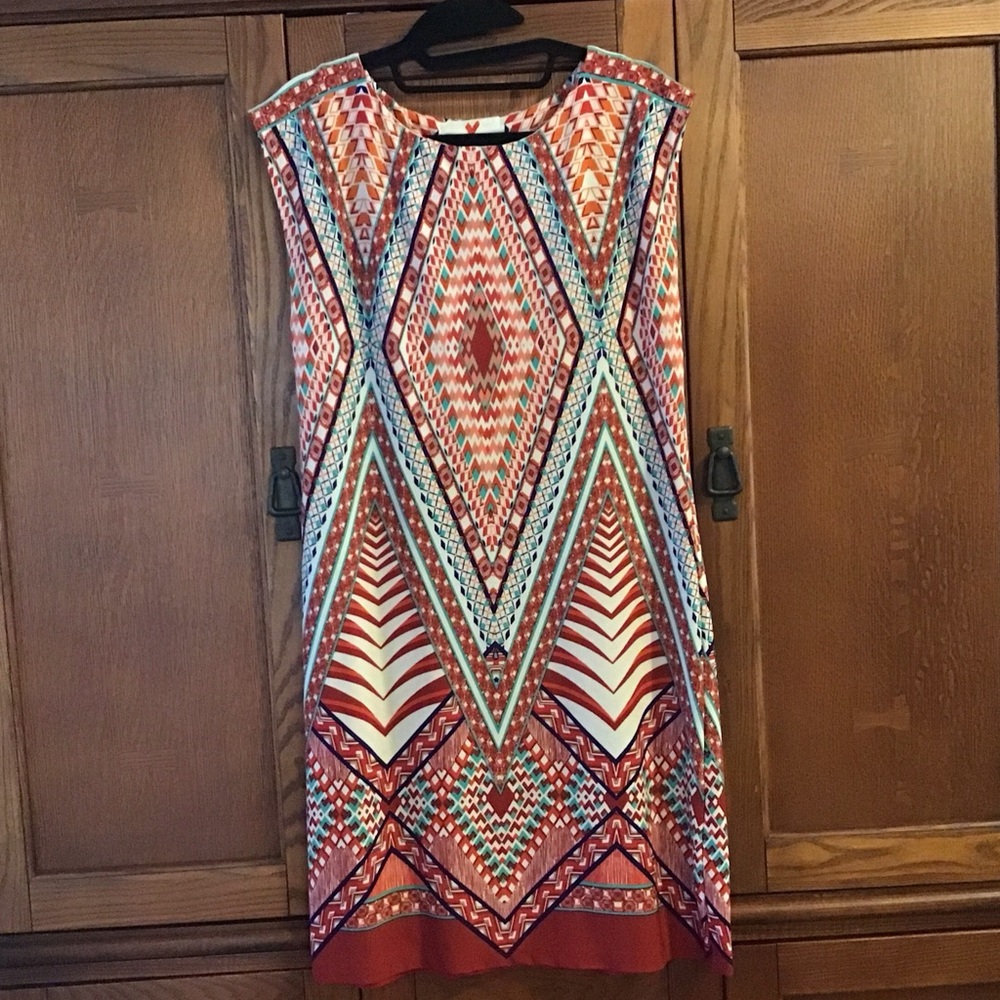 Studio One New York geometric print sleeveless dress